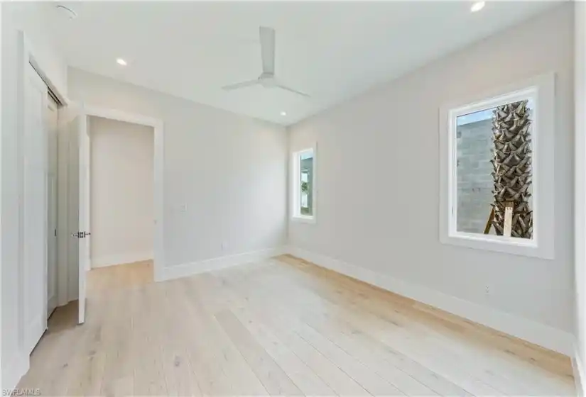 Bedroom three feels tucked away with a private en-suite bathroom.